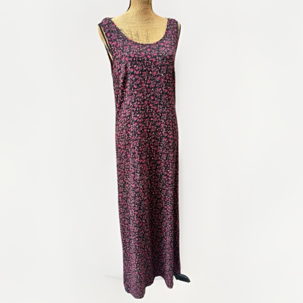 Carol Anderson California Vintage Floral Maxi Dress with Cardigan Sz Medium Tall - Picture 2 of 15